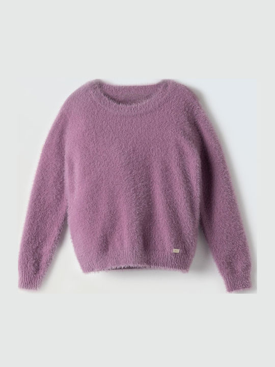 Kids' Sweater Long Sleeve Purple