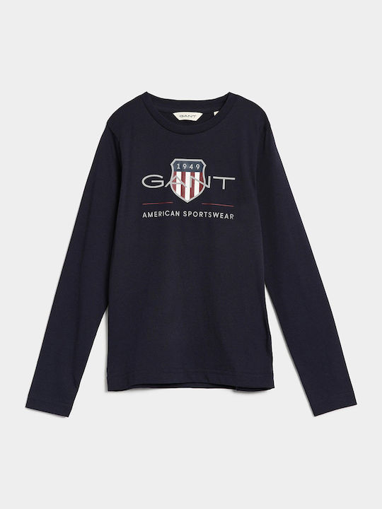 Kids' Shirt Long Sleeve Dark Blue ARCHIVE SHIELD