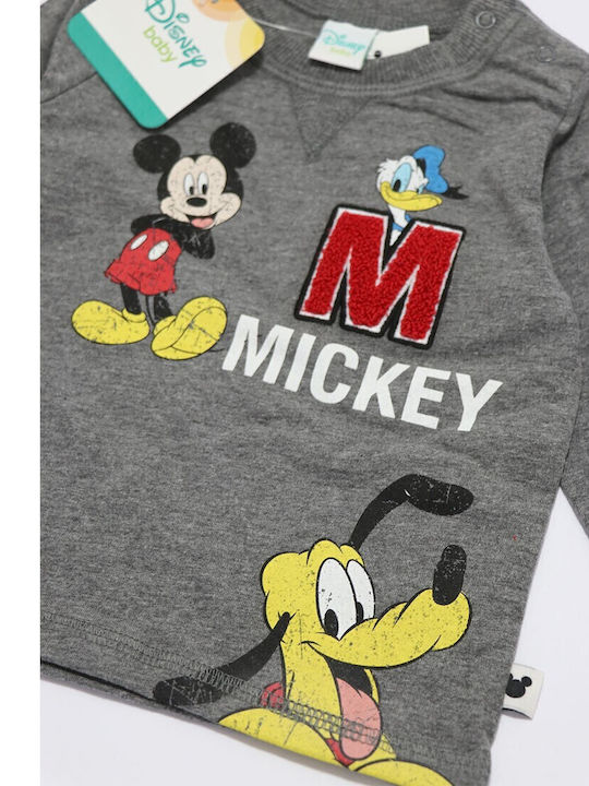 Kinderhemd Langarm Gray Mickey