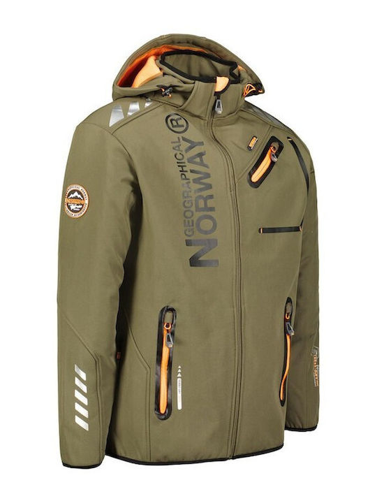 Зимно Яке Softshell Водоустойчиво и Ветроустойчиво Kaki Orange