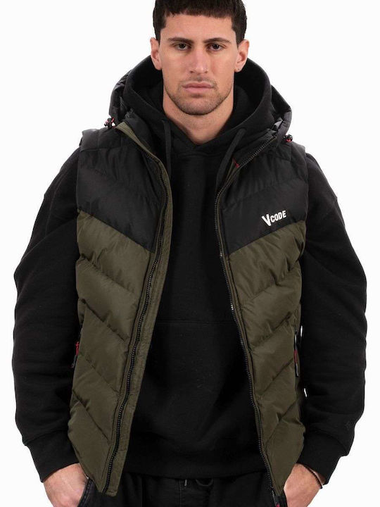 Αμάνικο Μπουφάν Puffer Αντιανεμικό Olive