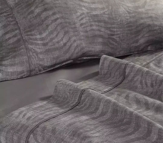 Nef-Nef Homeware Zesten Σετ Σεντόνια King Size 270x280εκ. Grey (4τμχ)