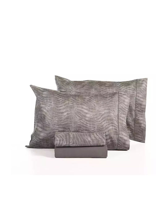 Nef-Nef Homeware Sheet Sets King Size 270x280cm. Zesten Grey 4pcs