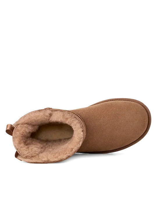 Bailey Bow Mini II Women's Ankle Boots with Fur Rocky Oak