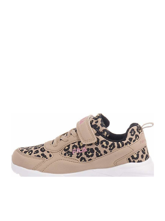 Memory Kids Sneakers with Scratch Beige