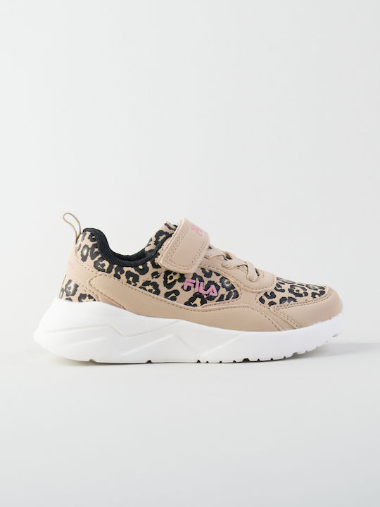 Memory Kids Sneakers with Scratch Beige