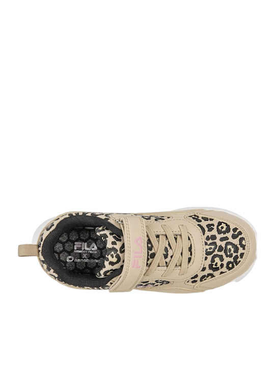 Memory Kids Sneakers with Scratch Beige