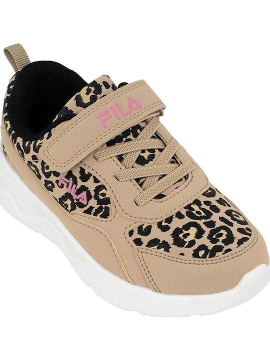 Memory Kids Sneakers with Scratch Beige