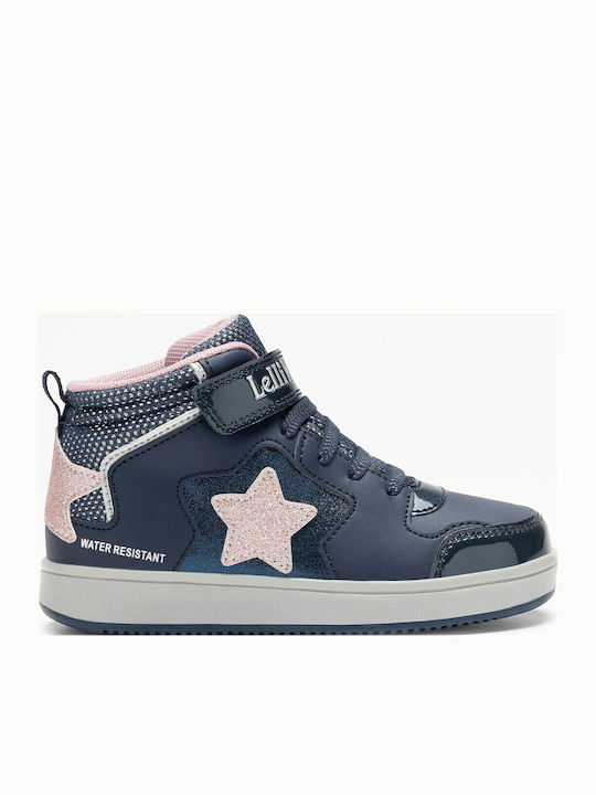 Kids Sneakers High with Scratch Blue