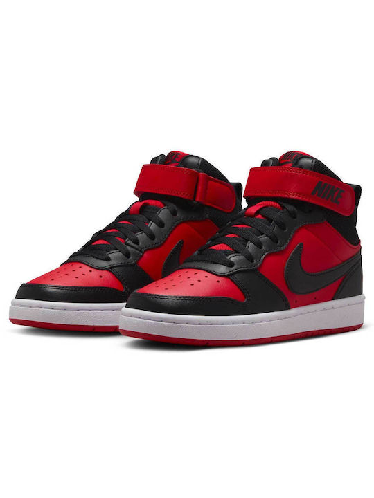 Court Borough Mid 2 Παιδικά Sneakers High με Σκρατς Κόκκινα CD7782-602