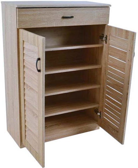 Suport pentru pantofi cu 4 Rafturi Bej L68xW32xH98cm