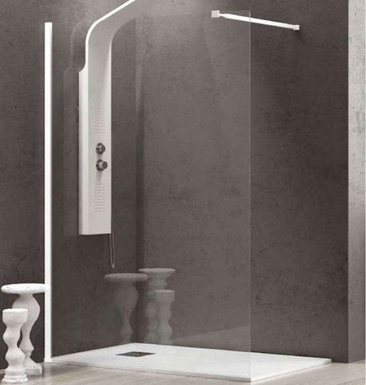 Karag Walkin 1 Fixed Side for Shower 60x200cm Clear Glass White
