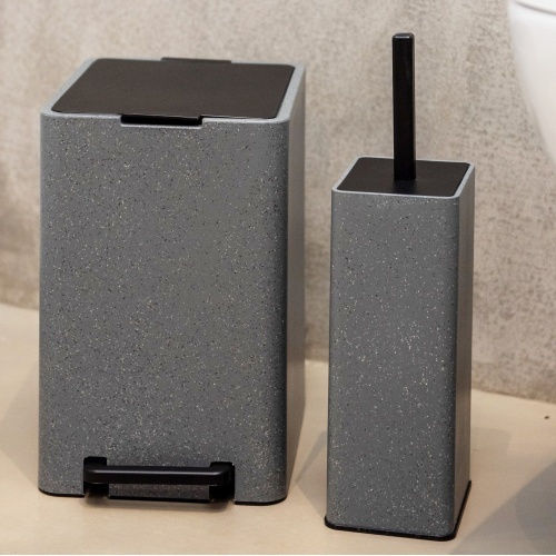 Bathroom Pedal Bin 17L 18.5x26x37cm Inner Bin 10L 1.04kg Plastic Soft Close Petra Elladas