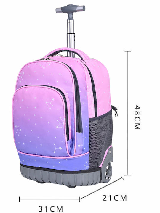 Schulranzen Trolley Junior High-High School Rosa mit Flaschenhalter 18Liter