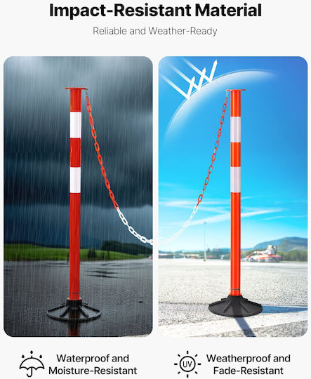 Vevor Traffic Chain In Red Colour Length 1.5m