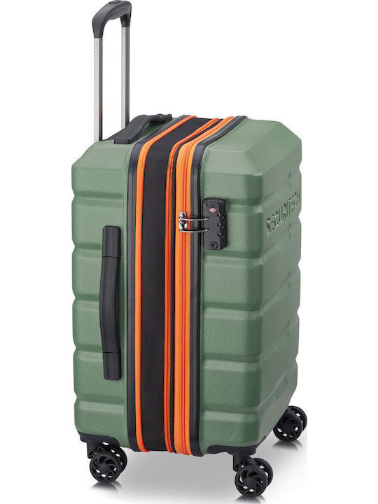 Securitech by Delsey Citadel Βαλίτσα Ταξιδίου Καμπίνας Πράσινη με 4 Ρόδες Ύψους 54.5εκ.
