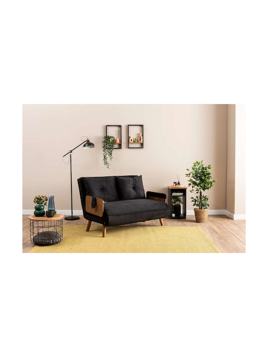 Cosmo Двуместен Диван Спалня Текстил Black 120x78x82см.