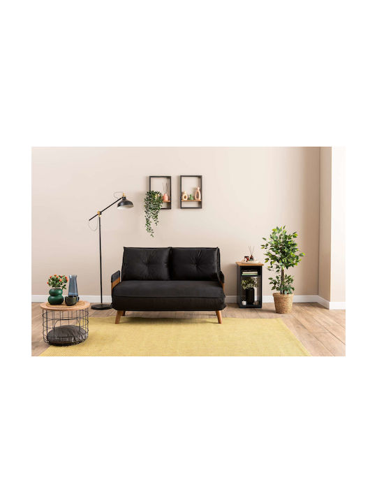 Cosmo Двуместен Диван Спалня Текстил Black 120x78x82см.