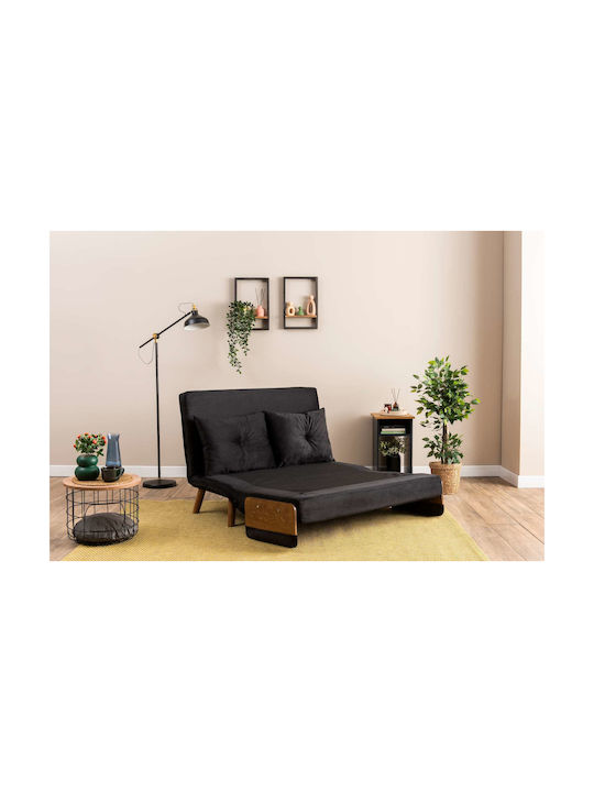 Cosmo Двуместен Диван Спалня Текстил Black 120x78x82см.
