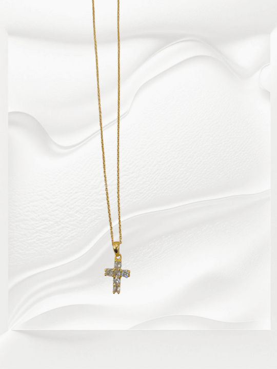 Silber Vergoldeter Kreuz mit Kette Silber Vergoldeter Kreuz mit Kette