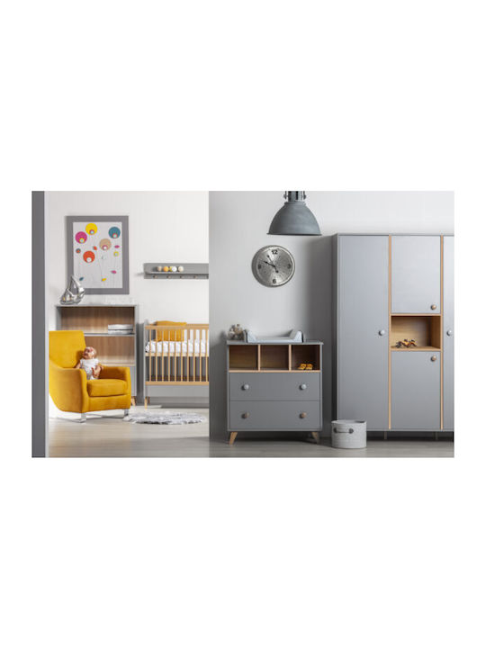 Colette Τρίφυλλη Ντουλάπα Γκρι 143x57x190cm Colette Τρίφυλλη Ντουλάπα Γκρι 143x57x190cm
