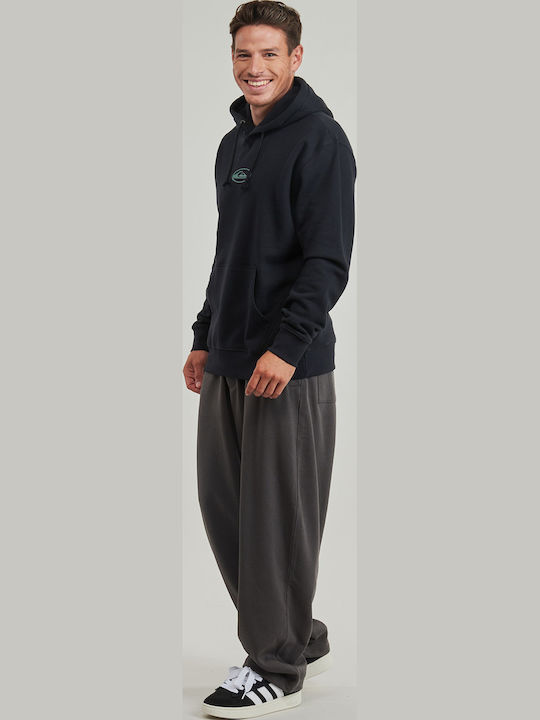 Salt Water Sweatshirt with Hood Black