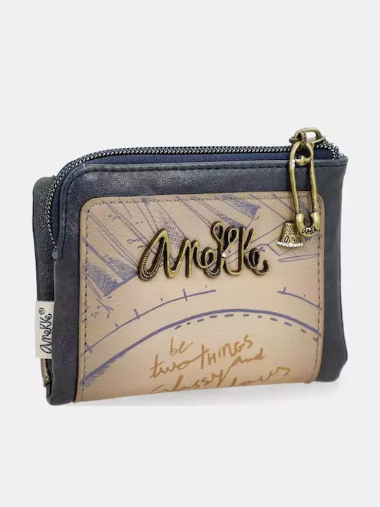 Small Fabric Women's Wallet Classic with RFID Blue