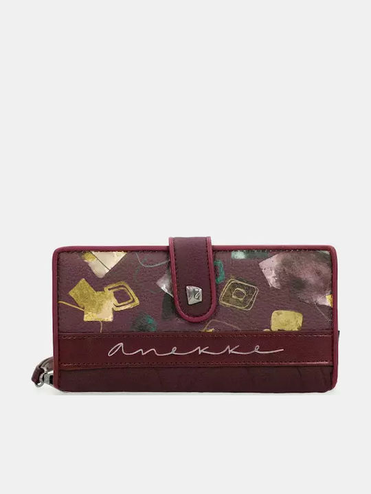 Large Fabric Women's Wallet Classic with RFID Burgundy