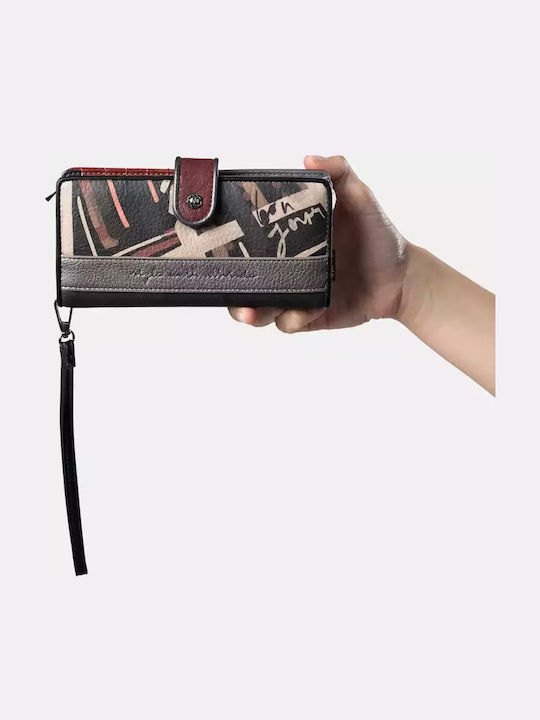 Large Fabric Women's Wallet Classic with RFID Black