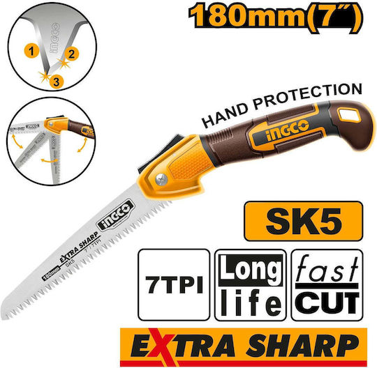 Ingco Pruning Folding Saw 18cm