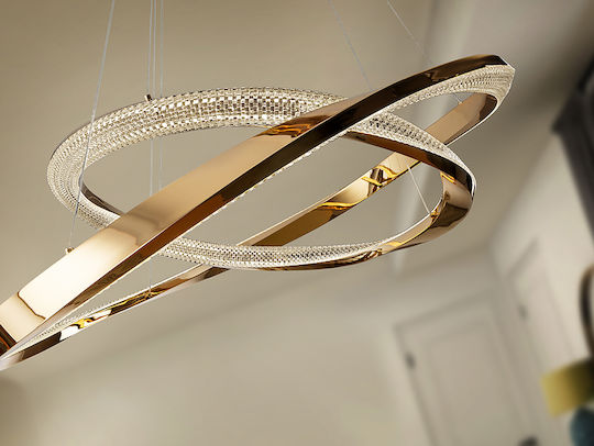 Orbitas Adjustable Pendant Light Gold LED