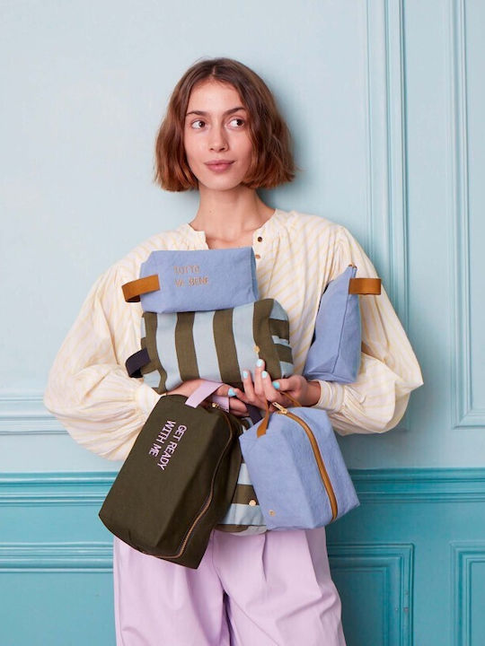 Toiletry Bag La Cerise Rita Striped 22x14 Organic Cotton