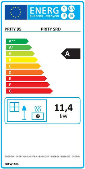 Prity Sr D Χαλύβδινη Ξυλόσομπα 12kW