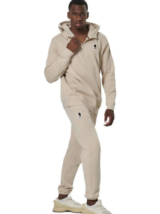 Beige Sweatshirt mit Kapuze
