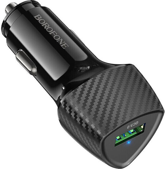 Borofone BZ31A Car Charger 18W with One Port 1xUSB-A Black Color