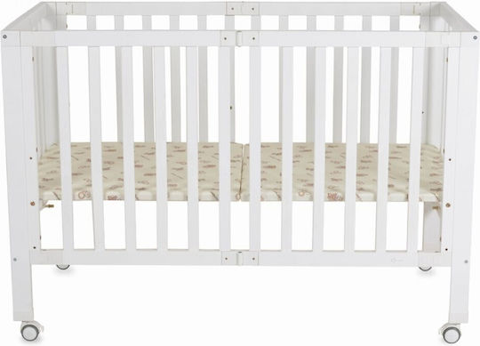 Cangaroo Babybett Weiß mit Matratze 60x120cm