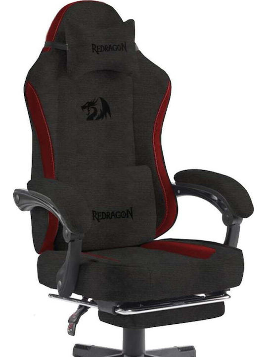 Redragon C223 Υφασμάτινη Καρέκλα Gaming με Υποπόδιο Μαύρο / Κόκκινο
