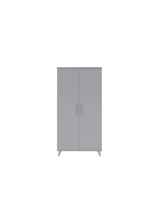Ușă dublă Dulap Gri 96x57x190cm