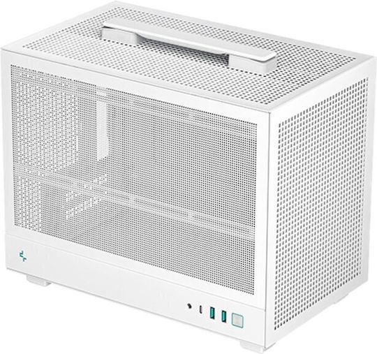 Deepcool CH160 Mesh Gaming Mini Tower Carcasă PC Cu Deschidere Laterală Albă
