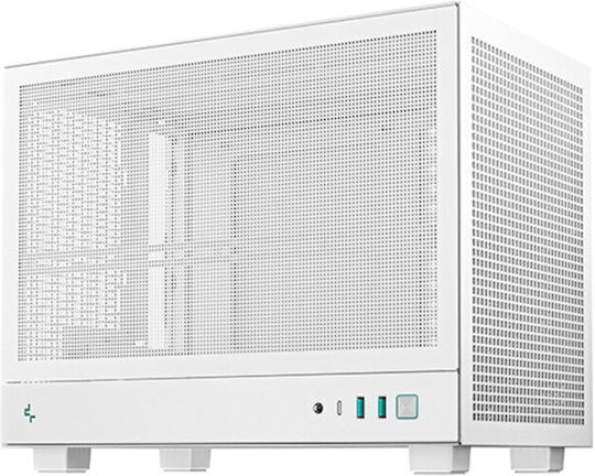 Deepcool CH160 Mesh Gaming Mini Tower Carcasă PC Cu Deschidere Laterală Albă
