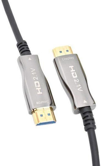 Anga HDMI 2.1 Ultra High Speed 48Gbps 4K 120Hz HDR VRR Cable HDMI Male - HDMI Male 40m Black