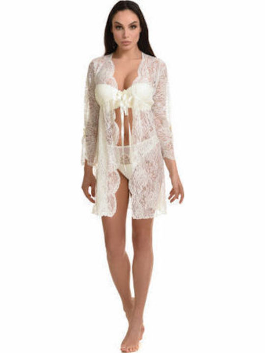 Miss Rosy Winter Damen Robe Ecru/ivory