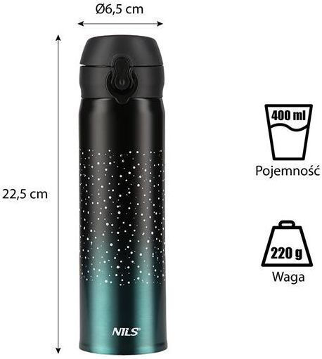 Nils Ποτήρι Θερμός Ανοξείδωτο 500ml Blue