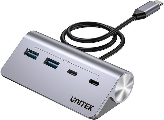 Unitek Hub 4 Θυρών USB 3.2 με σύνδεση USB-A Γκρι