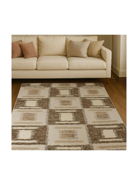 Beauty Home Rectangular Beige Living Room Rug 133x190cm 9658-133X190