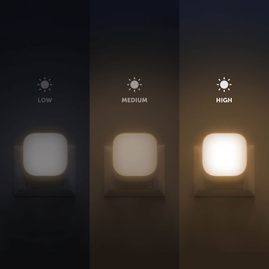 Zazu Fun Socket Light Automatic Night Light Plug Sensor White