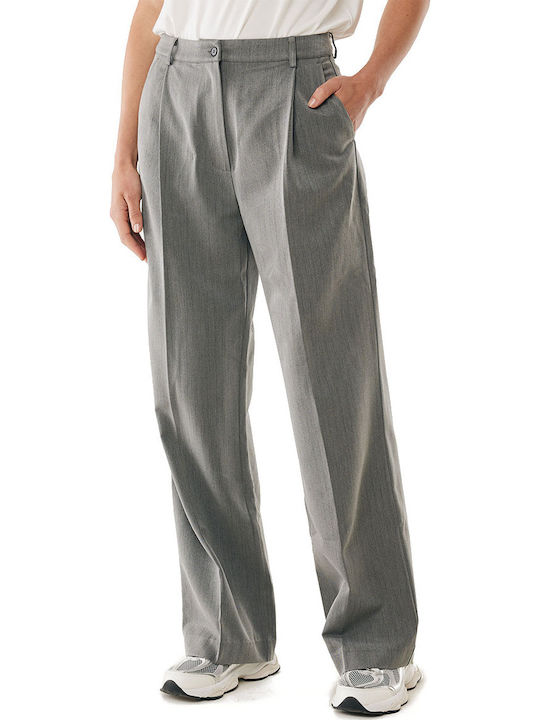 Women's Fabric Trousers Dk.grey