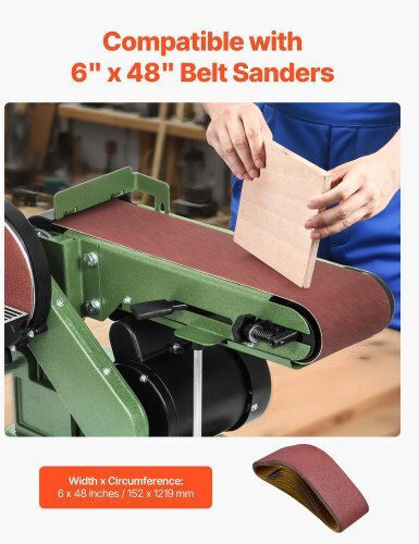Vevor Sanding Belt 152x1219mm Set 10pcs
