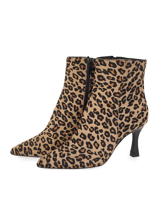 Leder Stiefeletten Damen Mehrfarbig
