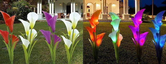 Set of 2 Stake Solar Lights Flowers with Red Light IP65